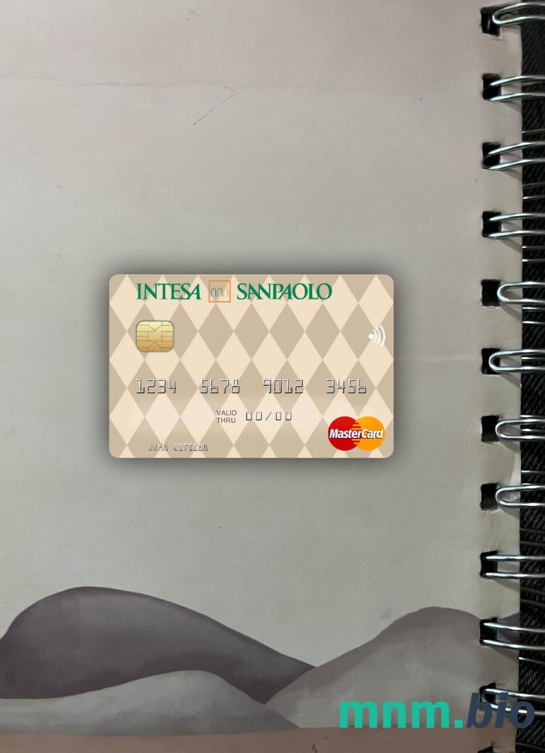 Italy Intesa Sanpaolo wygląd zdjęcia mastercard skan PSD + zdjęcie